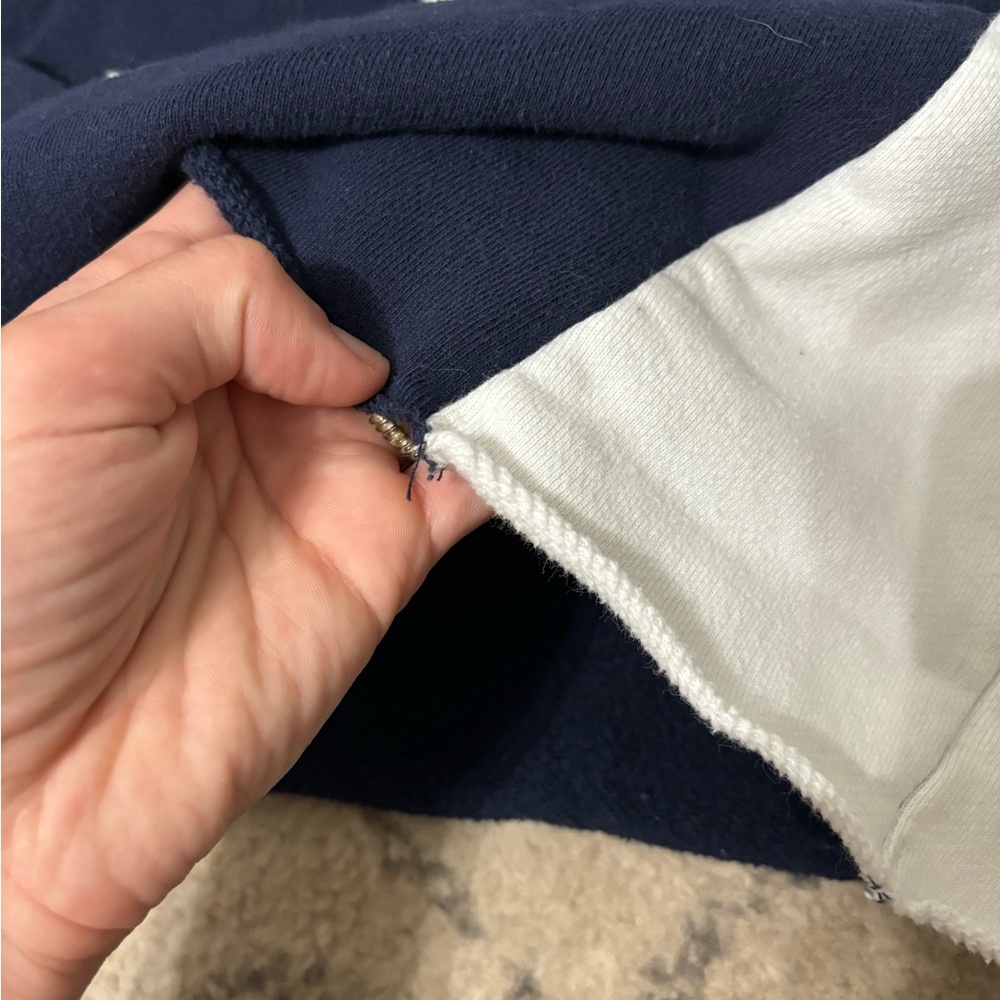 Woman’s Levi's Hoodie Slightly Cropped in Navy, White, and Red - Picture 5 of 5